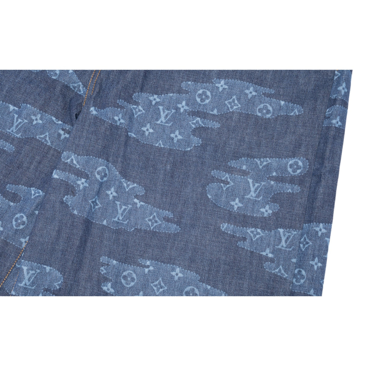 Louis Vuitton x Nigo Monogram Chambray Shorts Indigo