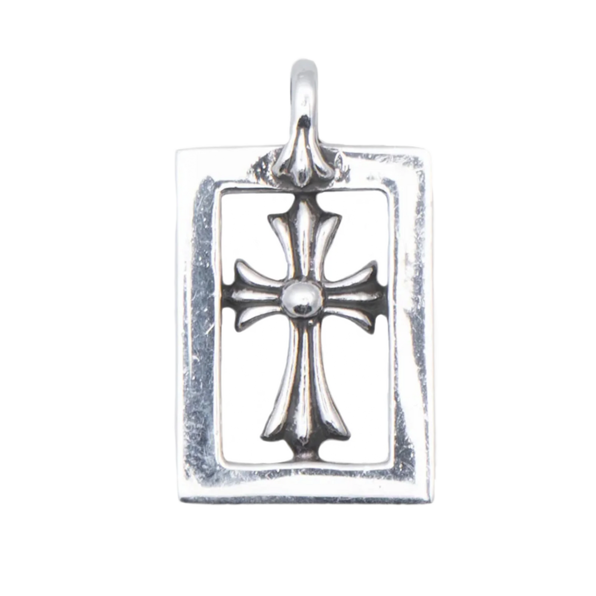 Chrome Hearts 'Silver' Frame Cross Pendant
