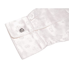 Chrome Hearts 'Cross Patch' White Tonal Monogram Silk Pajama Shirt