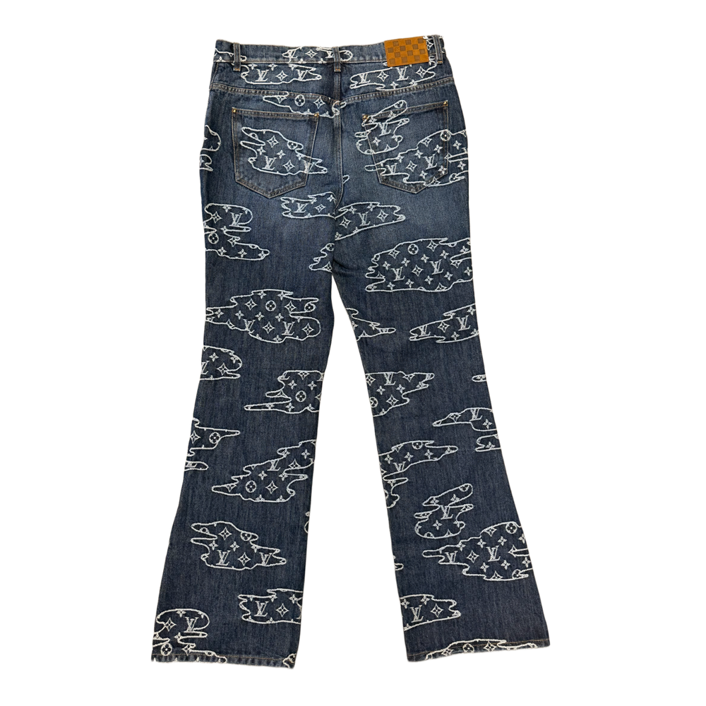 Louis Vuitton 'Cloud Monogram' Skater Jeans