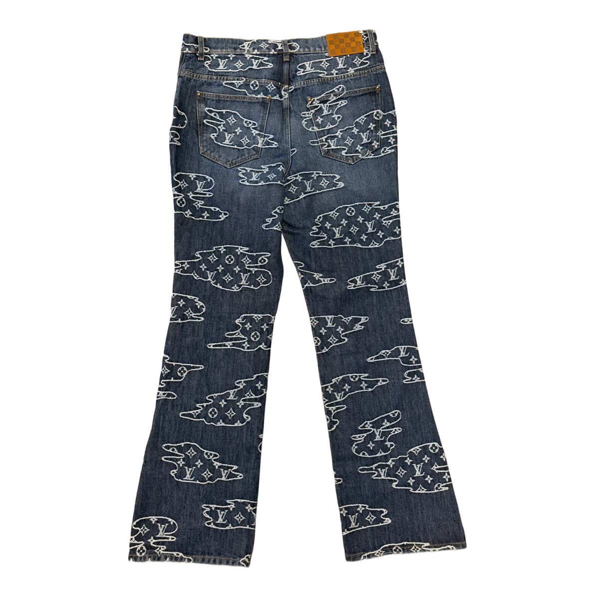 Louis Vuitton 'Cloud Monogram' Skater Jeans