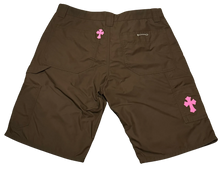 Chrome Hearts 'Double Patch' Nylon & Leather Double Knee Carpenter Shorts
