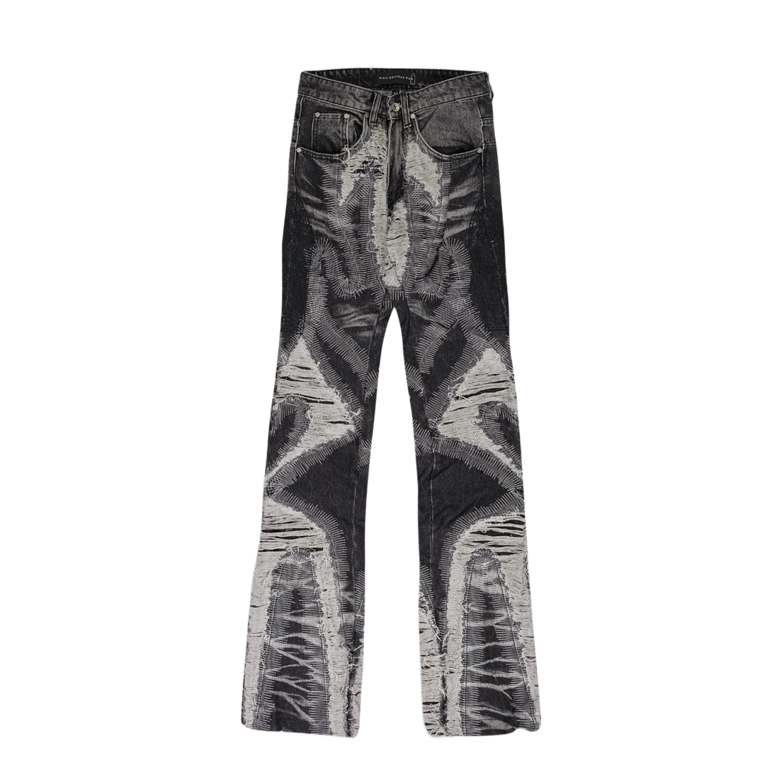 Who Decides War 'Black Path' Wide Leg Jeans