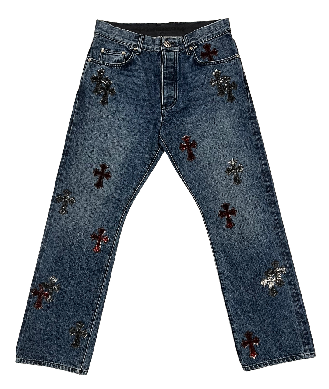 Chrome Hearts '36 Patch' Glitter Cross Jeans