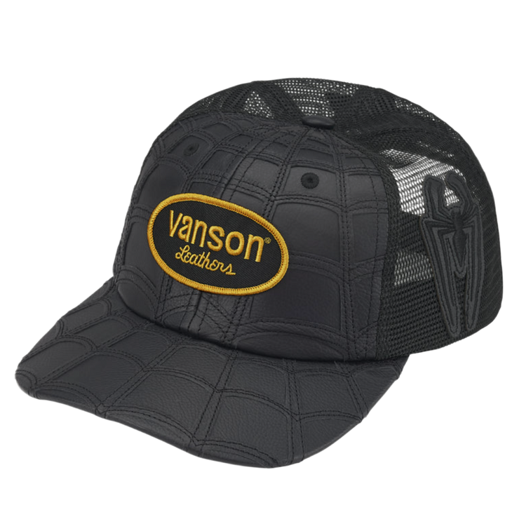 Supreme Vanson Leathers Spider-Man 'Black' Mesh Back 6-Panel Hat