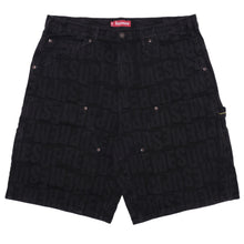 Supreme Repeat Jacquard Double Knee Denim Short Black