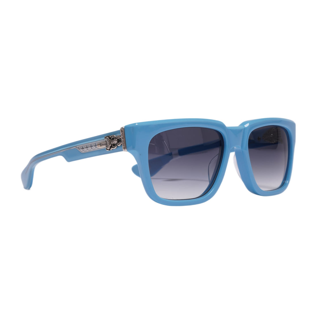 Chrome Hearts 'Blue/Silver' Box Officer Sunglasses