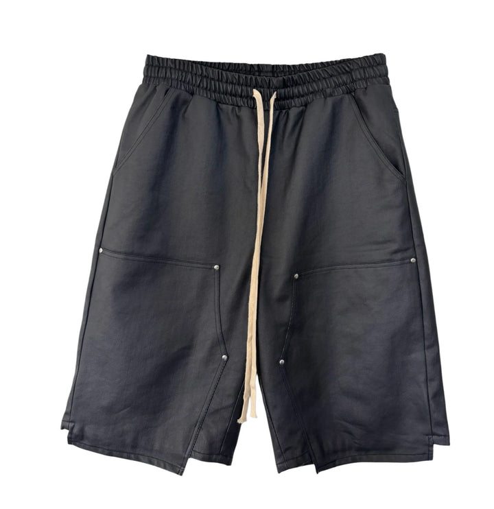 Matière De Dèsirs 'Black' Wax Double Knee Shorts