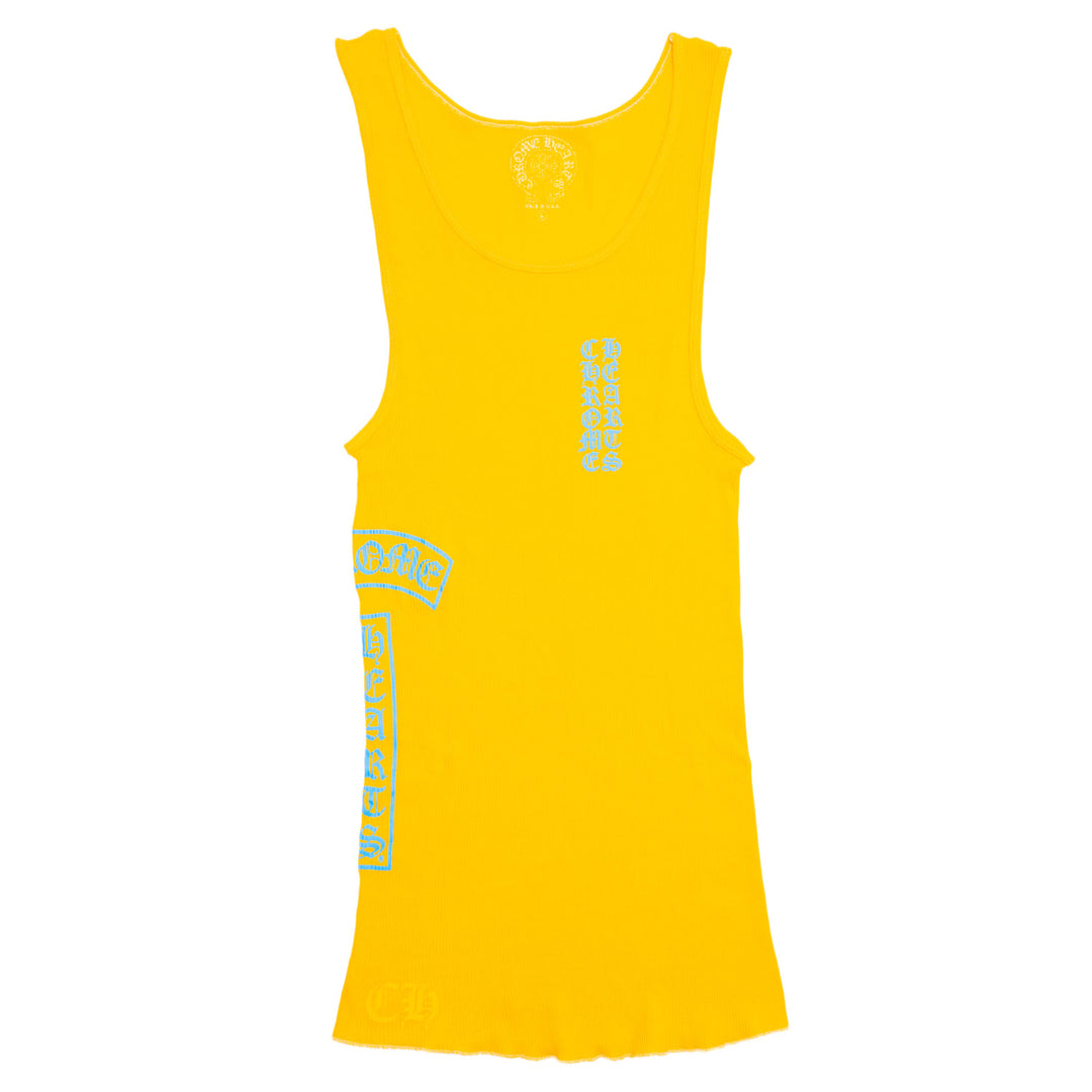 Chrome Hearts 'Blue T Bar' Yellow Tank Top