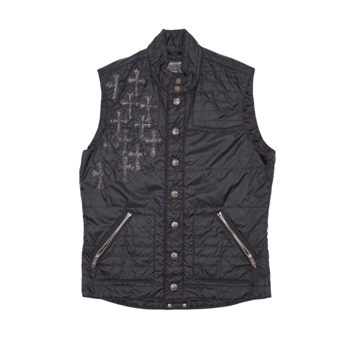 Chrome Hearts 'Flooded Cross Patch' Button Up Nylon Vest