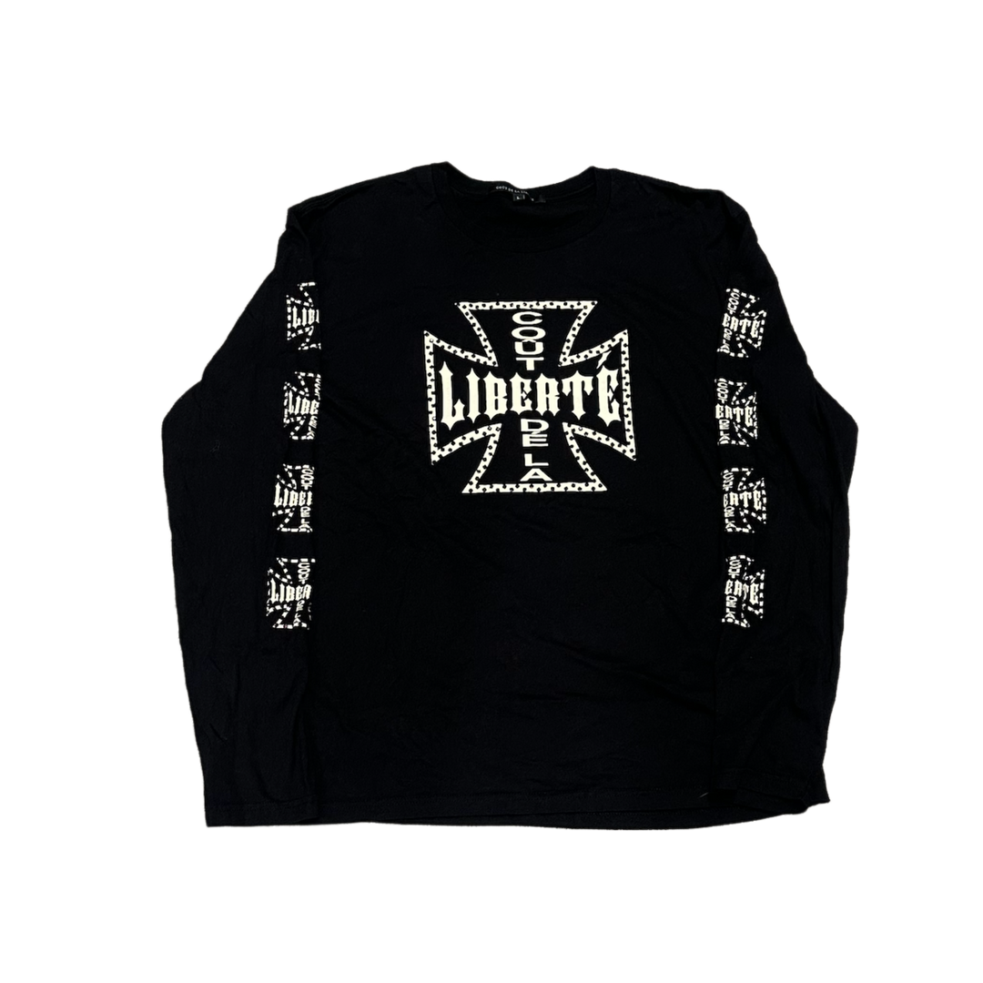 Cout De La Liberte 'Black' Cross Studded Longsleeve Tee