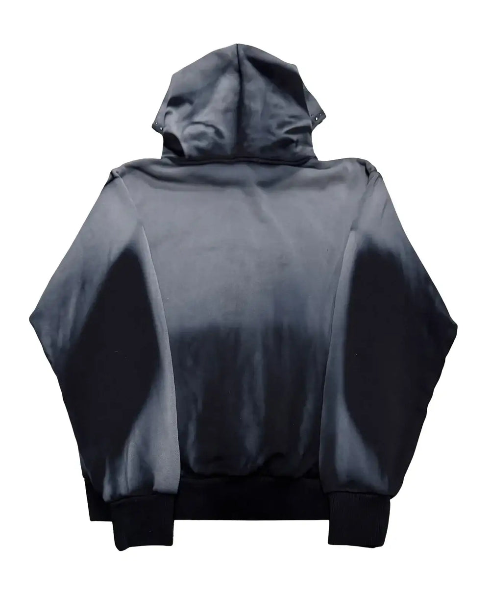 Bossi 'Faces' Vintage Rhinestone Zip Up Hoodie