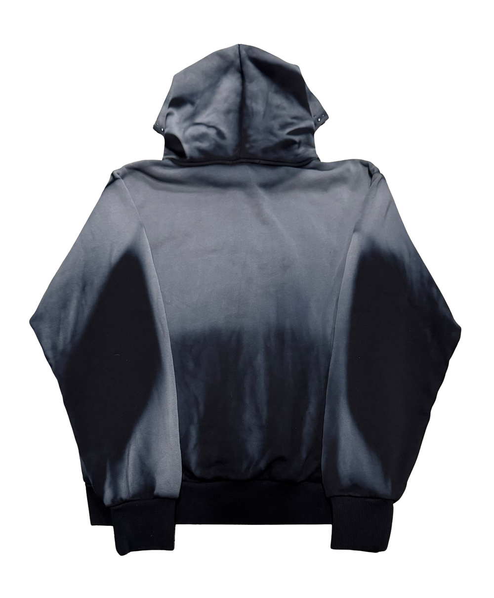 Bossi 'Faces' Vintage Rhinestone Zip Up Hoodie