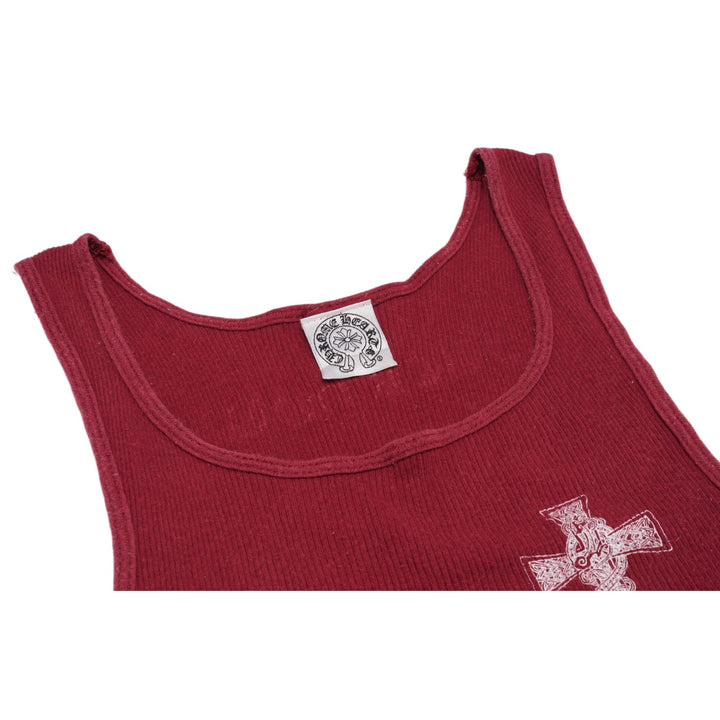 Chrome Hearts Vintage 'Red' Celtic Cross Tank Top