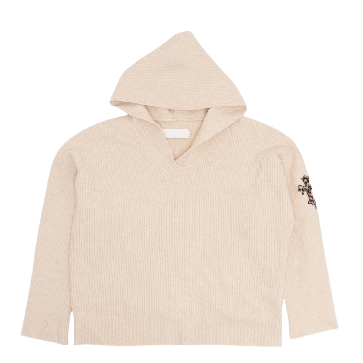 Chrome Hearts 'Leopard Cross Patch' Cream Hooded Sweater