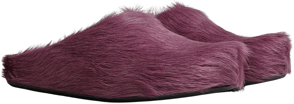 Marni 'Prune Violet' Sabot Slippers
