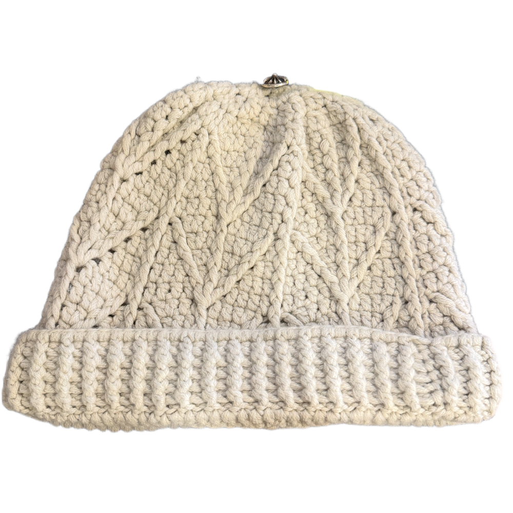 Chrome Hearts 'Oatmeal' Cross Patch Knit Beanie