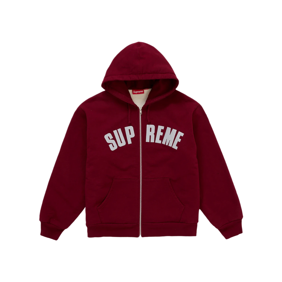 Supreme 'Burgundy' Arc Thermal Lined Zip Up Hoodie