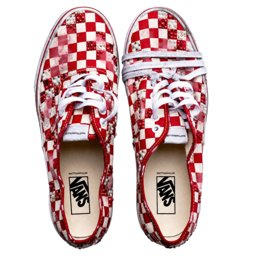Vans x Mattias Gollin 'Red' Autentiche Vissute Checkerboard Low Shoes