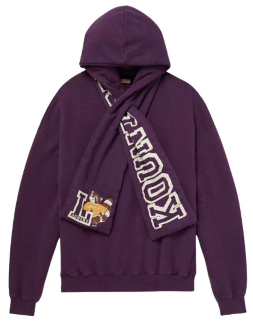 Kapital 'Kesa' Purple Scarf Hoodie