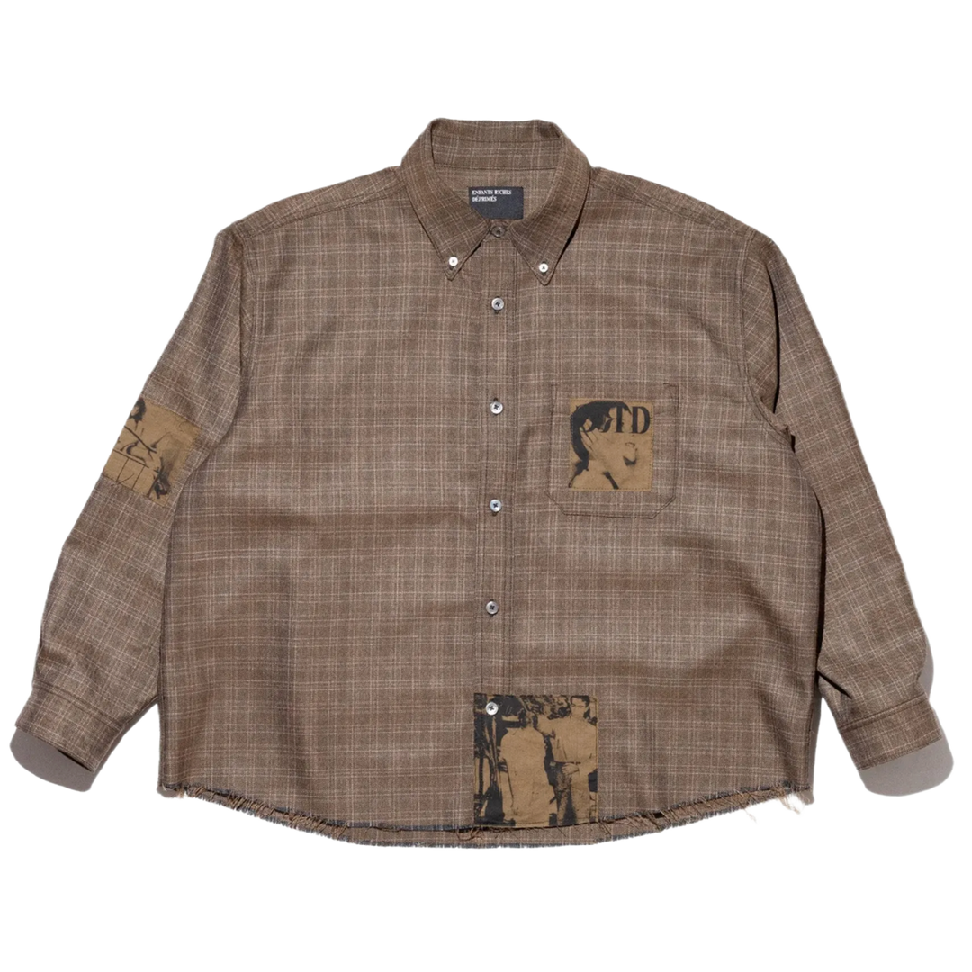 Enfants Riches Déprimés 'Brown' Patched Flannel