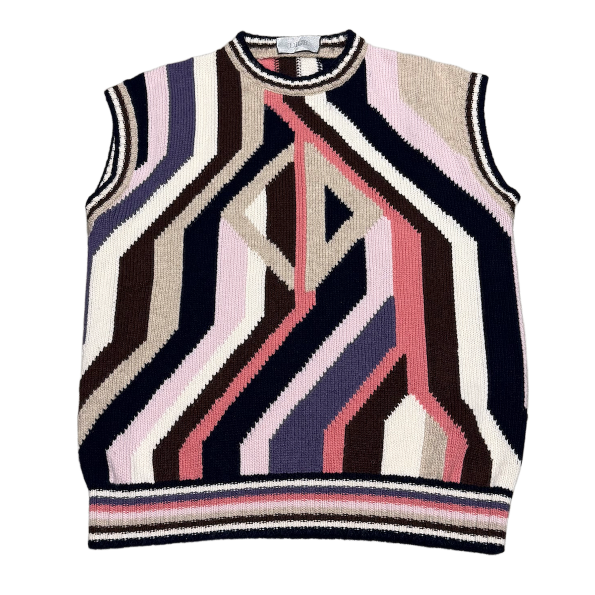 Christian Dior 'CD Diamond' Intarsia Sweater Vest