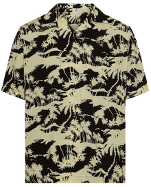Celine Hawaiian Shirt Black Paille