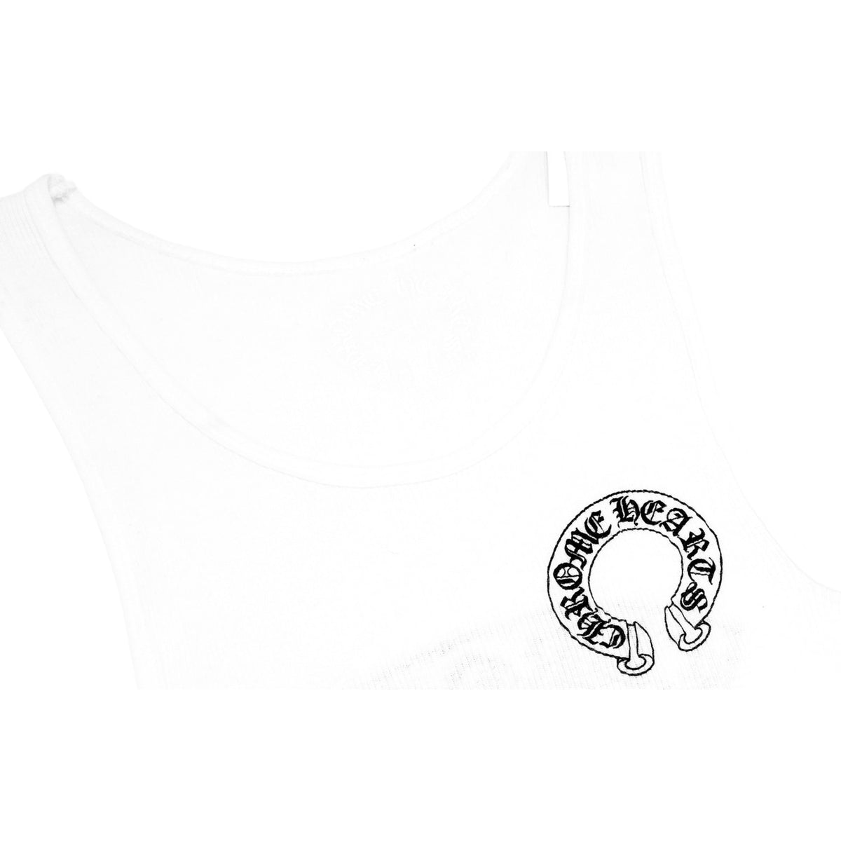 Chrome Hearts 'White' T Bar Horseshoe Cross Tank Top