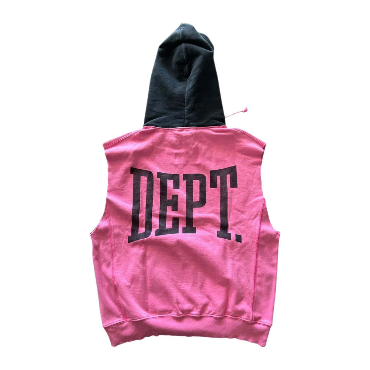 Gallery Dept 'Pink/Black' Cutoff Logo Hoodie