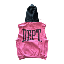 Gallery Dept 'Pink/Black' Cutoff Logo Hoodie
