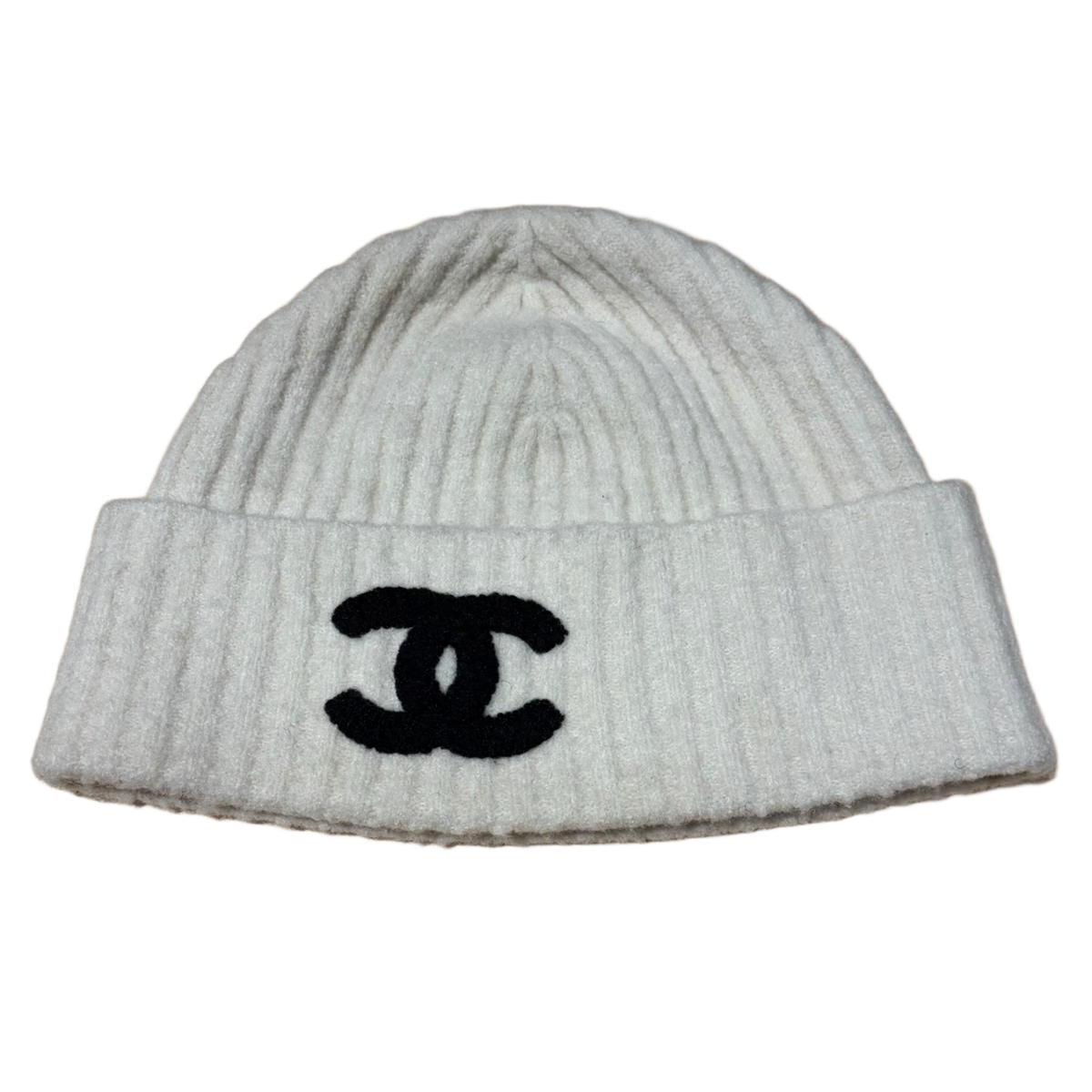 Chanel 'Cream' CC Cashmere Silk Beanie
