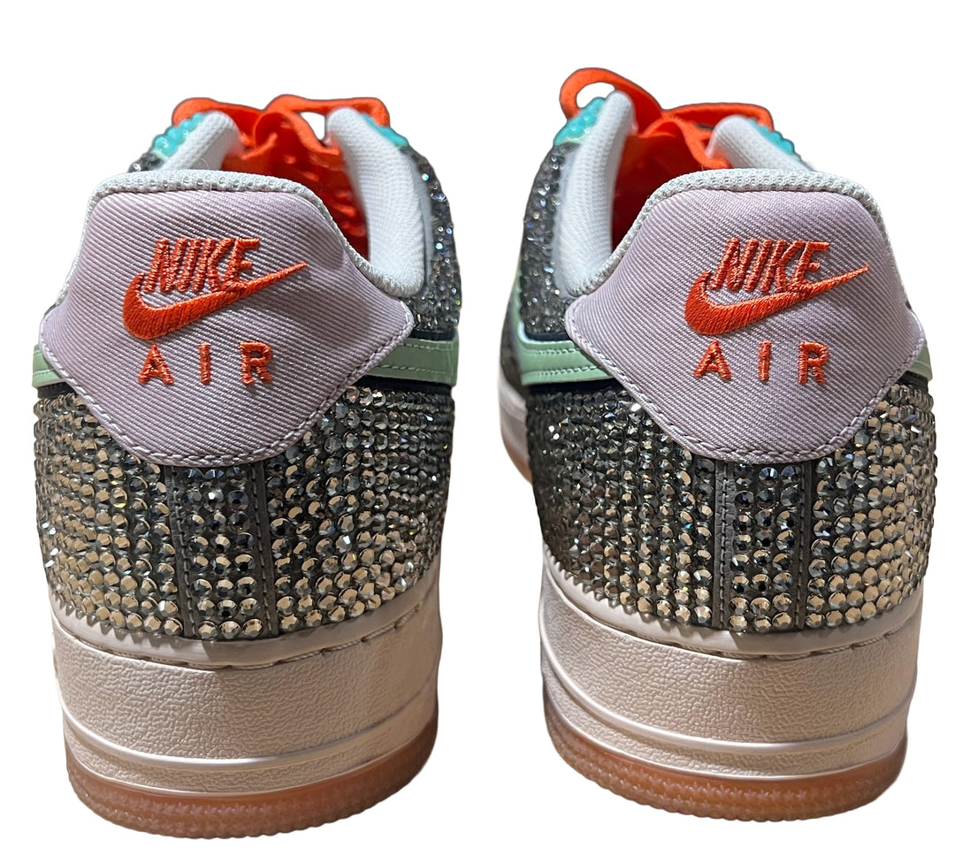 Bossi 'Orange and Pastels' Rhinestone Sneakers