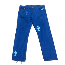 Chrome Hearts 'London Exclusive Blue Cross Patch' Jeans