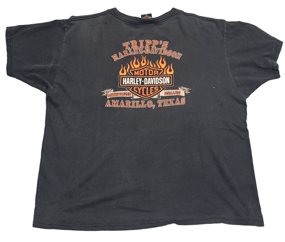 Harley Davidson 'Tripp's Amarillo TX' Black Vintage Tee