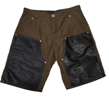 Chrome Hearts 'Double Patch' Nylon & Leather Double Knee Carpenter Shorts