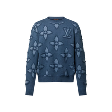 Louis Vuitton Textured Cotton Crewneck Indigo