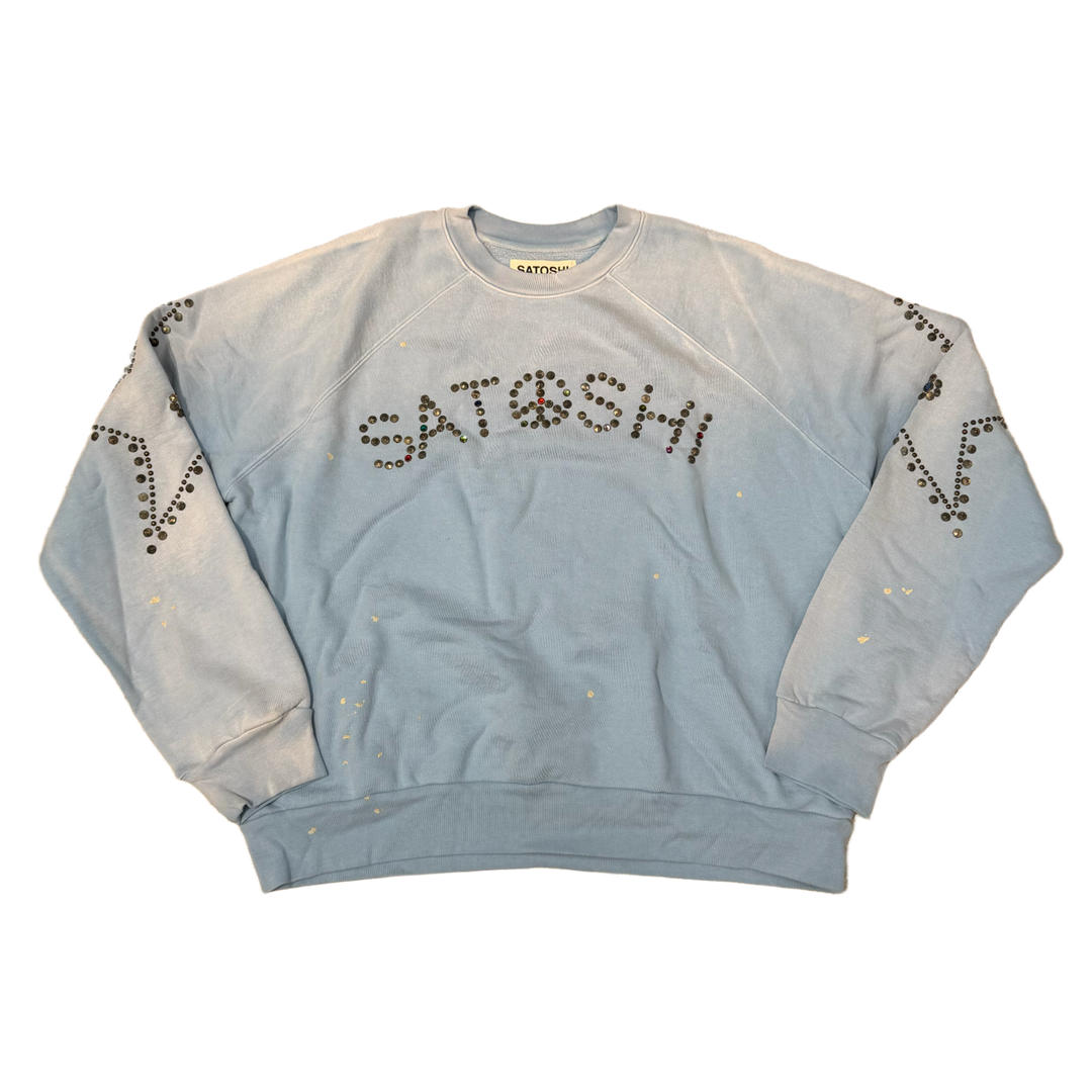 Satoshi Nakamoto 'Blue' Star Studded Crewneck