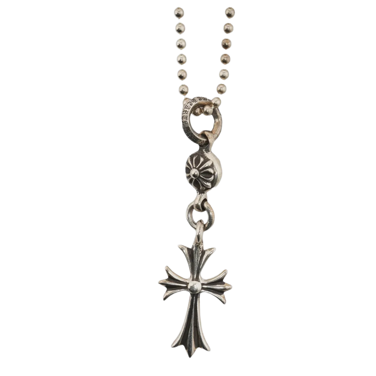 Chrome Hearts 'Silver' Cross Ball Necklace