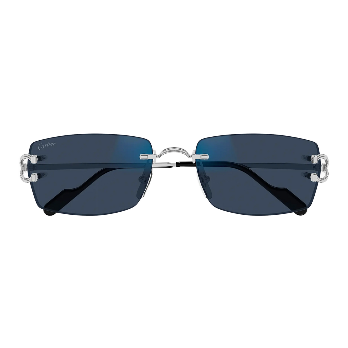 Cartier 'Blue Tint' Rectangle Sunglasses
