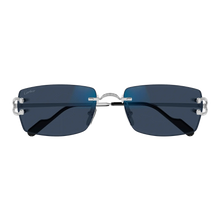 Cartier 'Blue Tint' Rectangle Sunglasses