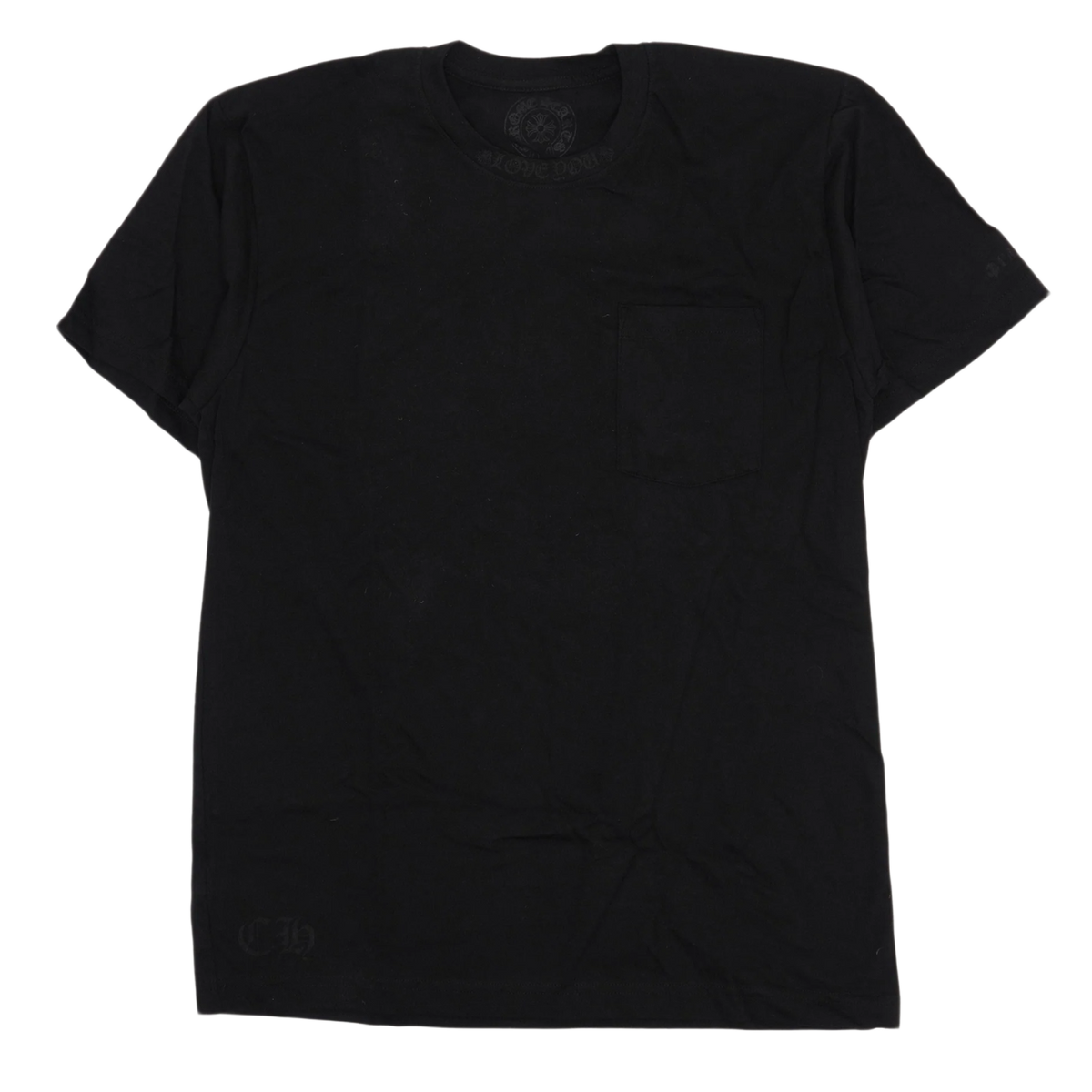 Chrome Hearts 'Black' Cannes Tonal Neck Logo Pocket Tee