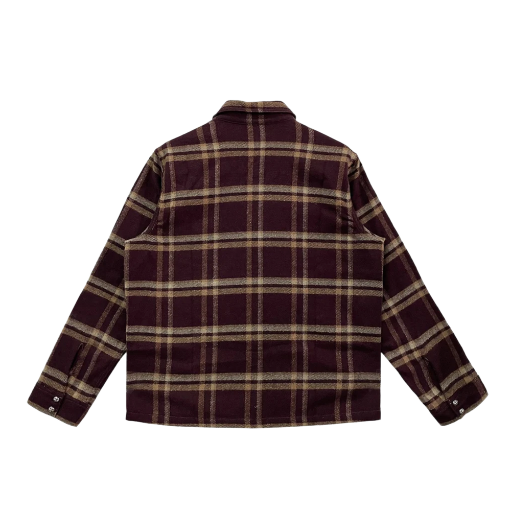 Chrome Hearts 'Burgundy ' Work Dog Flannel Shirt