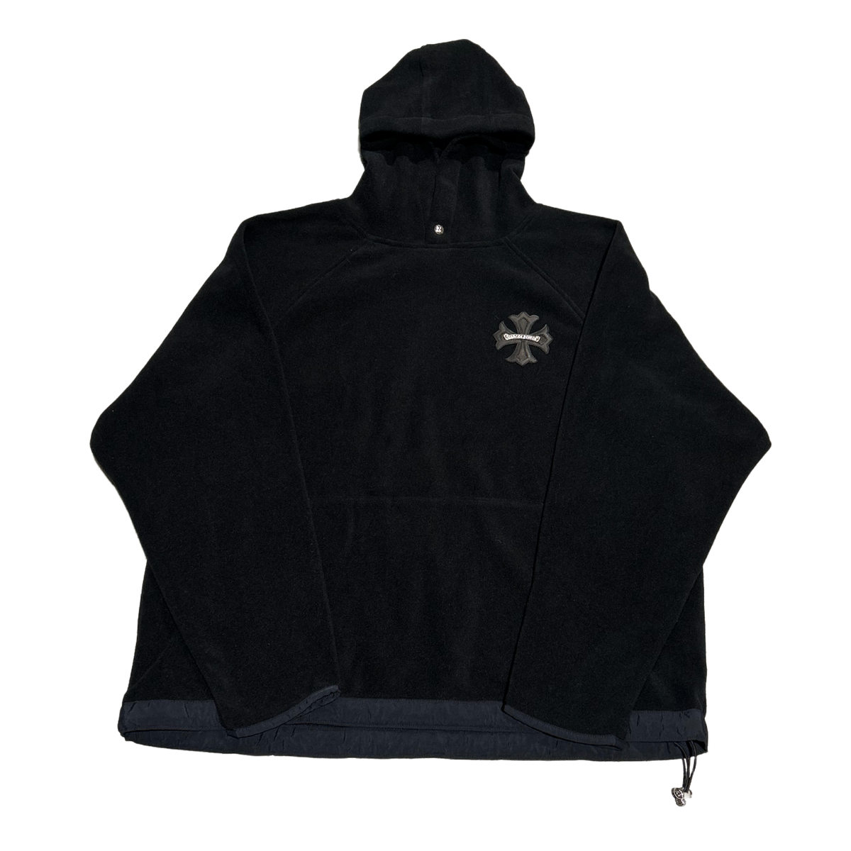 Chrome Hearts 'Leather Patch' Black Fleece Hoodie