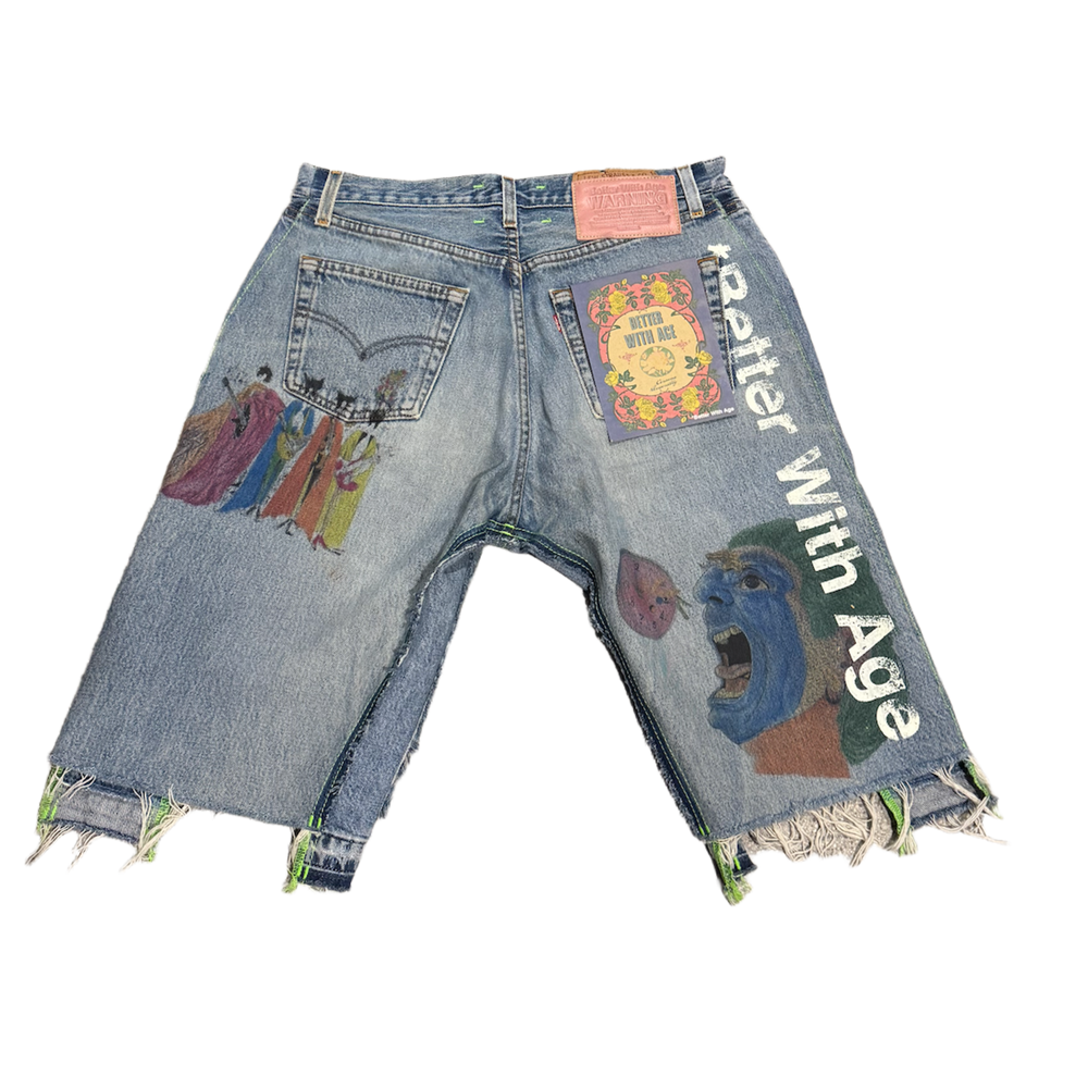 *Better With Age 'Harrison' Triple Wide Denim Shorts