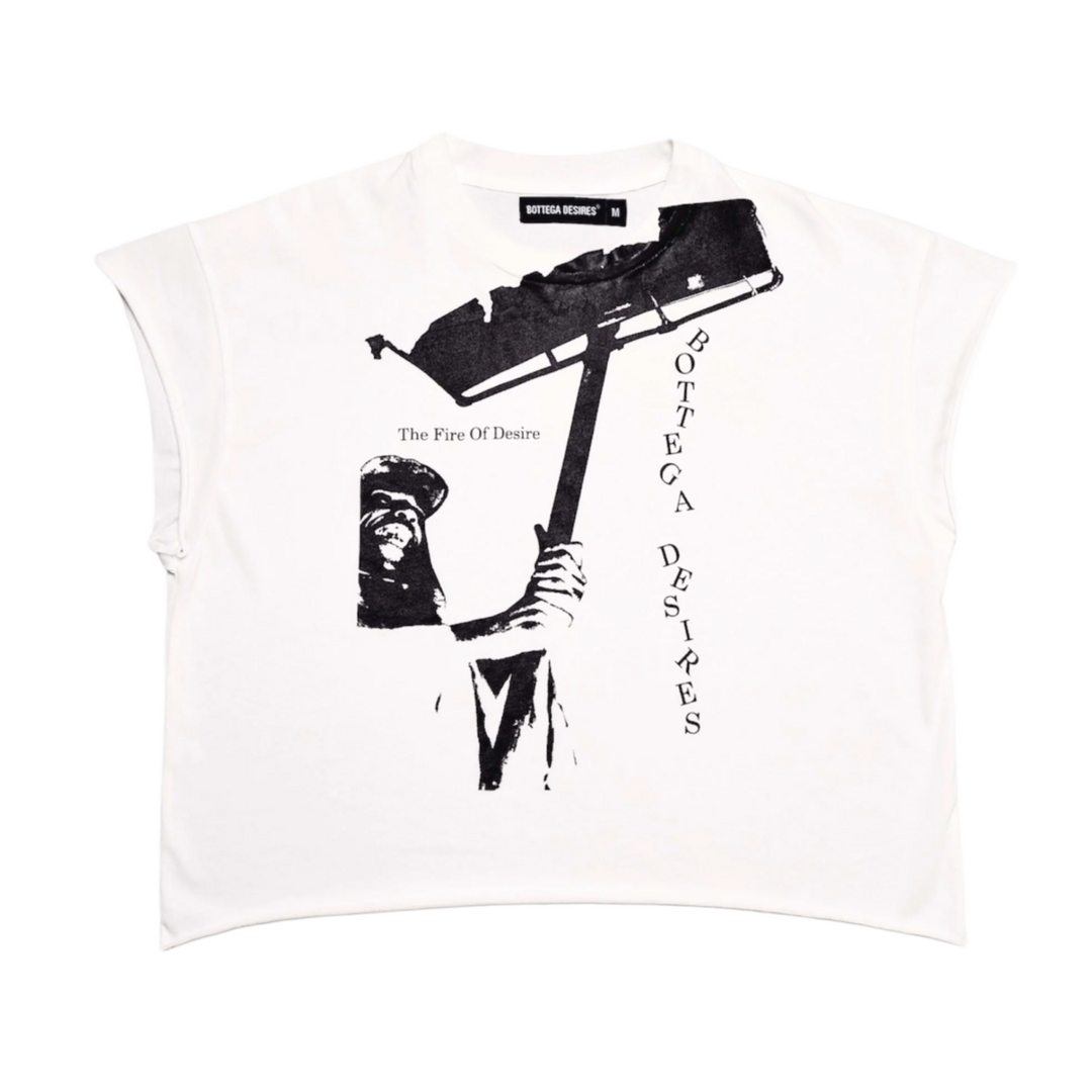 Bottega Desires 'Fire Of Desire' Cut Off Tee