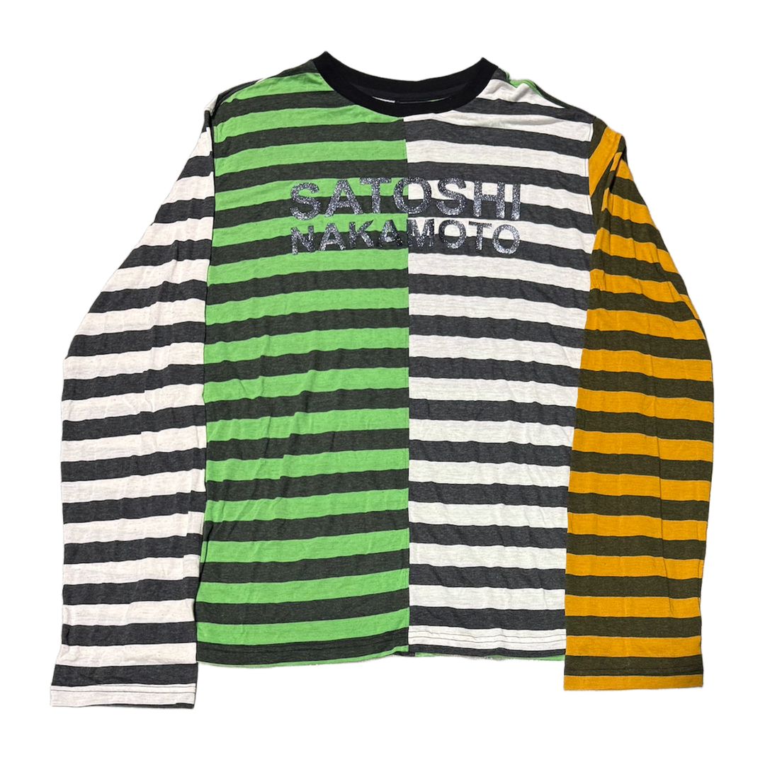 Satoshi Nakamoto 'Offset Stripe' Longsleeve Tee