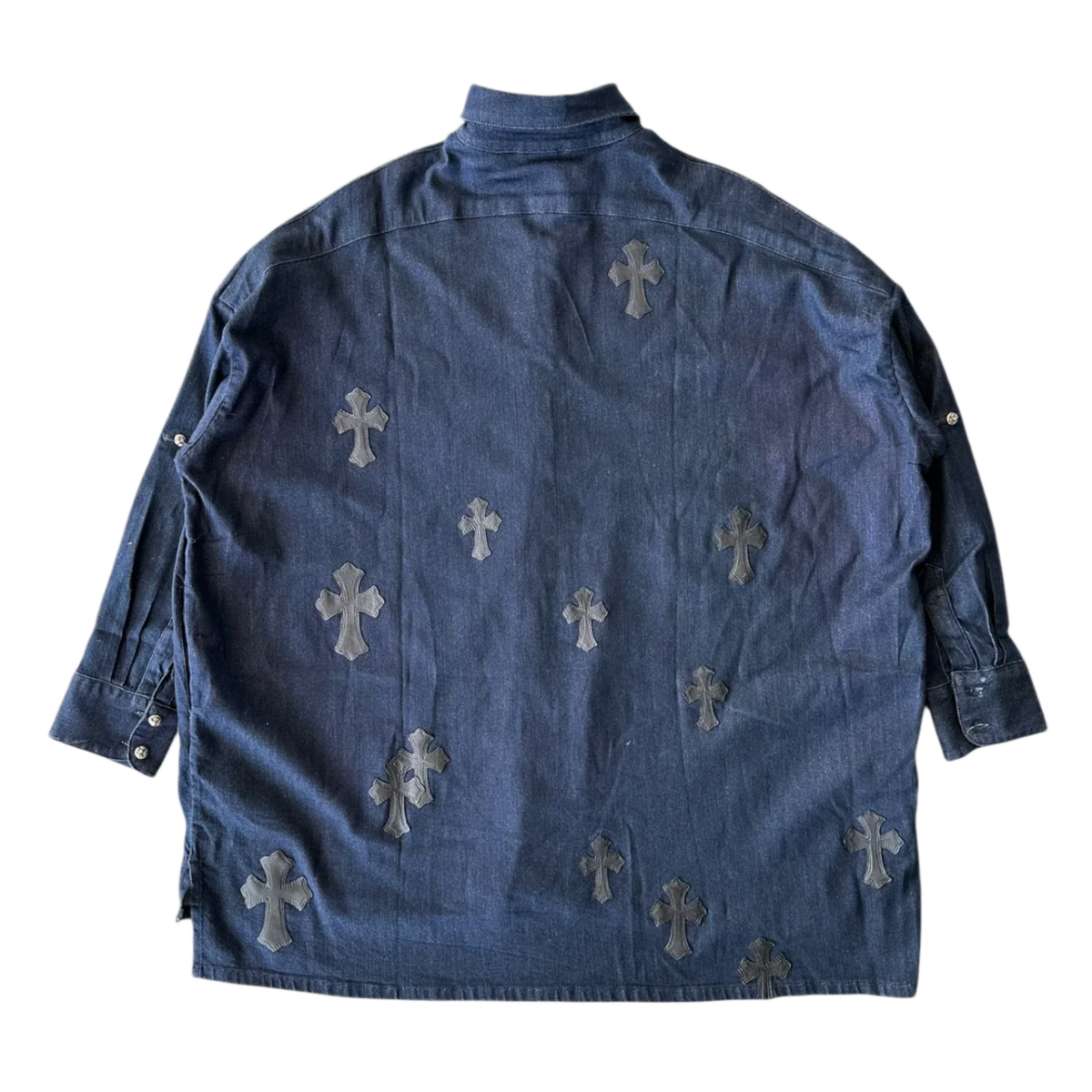 Chrome Hearts 'Mahal Kita Cross Patch' Oversized Button Up Shirt