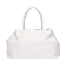 Chrome Hearts Fleur Patch White Leather Tote Bag