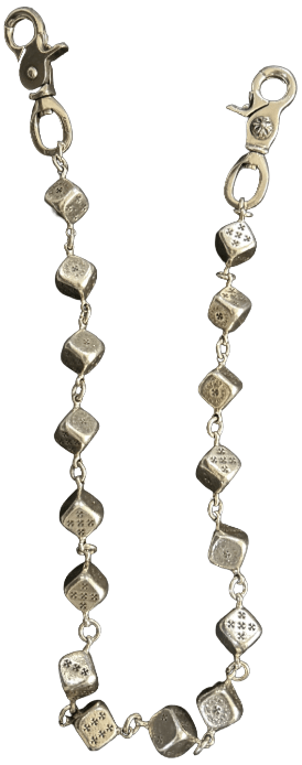 Chrome Hearts 'Jumbo Dice' 14 Link Silver Wallet Chain