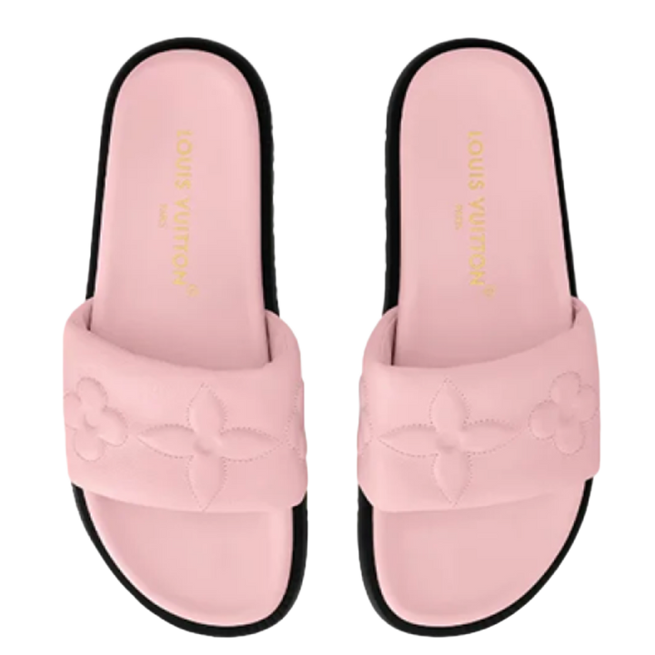 Louis Vuitton 'Soft Pink' Monogram Womens Slippers